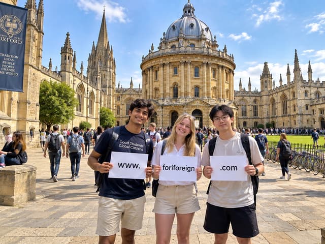 Students walking past a historic university building